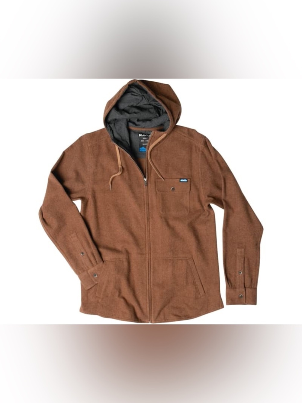 KAVU Men's Midland Zip Up Hoodie - Hazelwood Brown Size: Large